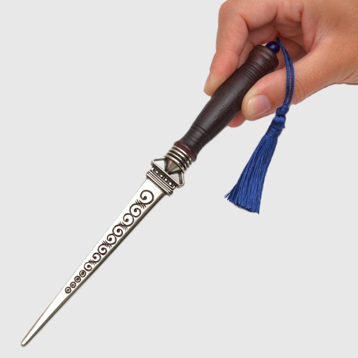 Italienischer Holz- und Bronze Brieföffner handgefertigt in Venedig