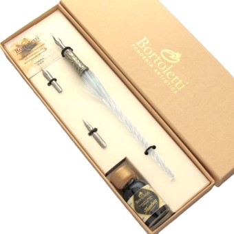 Bortoletti Kit di calligrafia in vetro Molin Alexandrite Set03