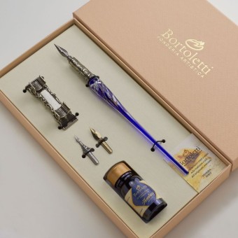 Aquamarine Bortoletti Renier-Murano-Glaskalligraphie-Set 2