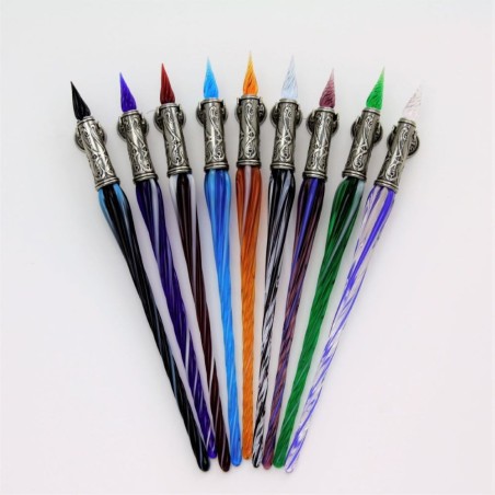 Bortoletti Orseolo pen with two-colour twisted Murano glass -all colours