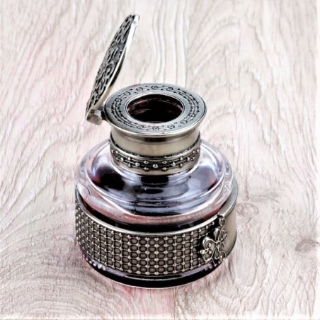 Bortoletti Holzschreibenset mit Klappbronze inkwell