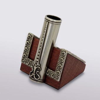 Bortoletti Moro wooden pen holder with bronze detail