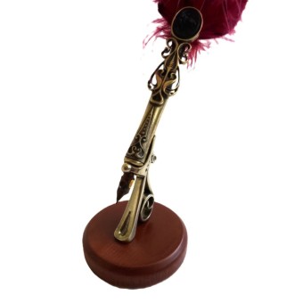 Faliero Feather Pent Holder by Bortoletti Puun ja pronssissa 2