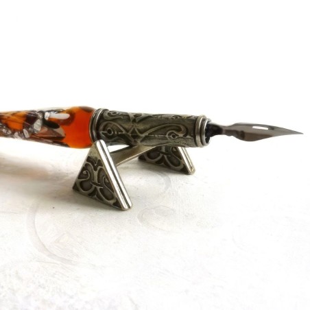 Porta penna candiano da Bortoletti In bronzo cesellato a mano