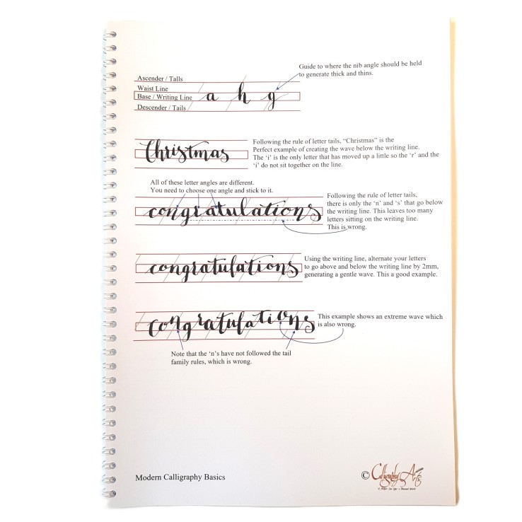 Calligraphy Arts moderne kalligrafi alfabet grundlæggende