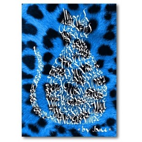 Elektrisk Blå Leoparden Kat