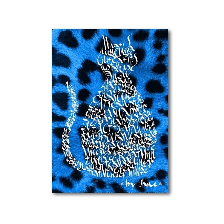 Azul Eléctrico Gato Leopardo