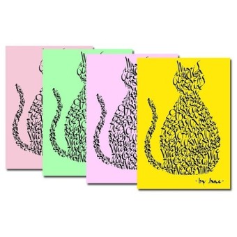 Cat Notelets in colori pastello da Calligraphy Arts