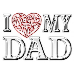 Ich liebe (Herz) meinen Vater