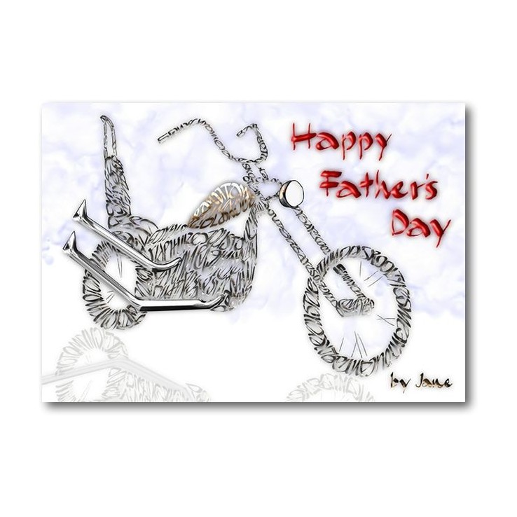 Father's Day old school chopper card by Calligraphy Arts