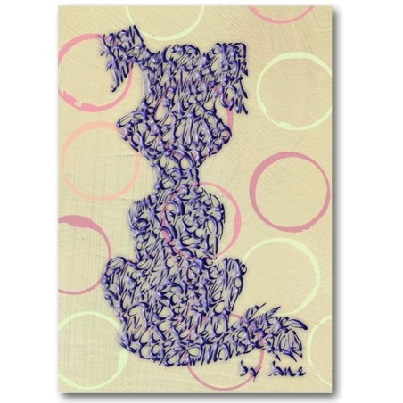 Cartoon cane - viola - cerchi