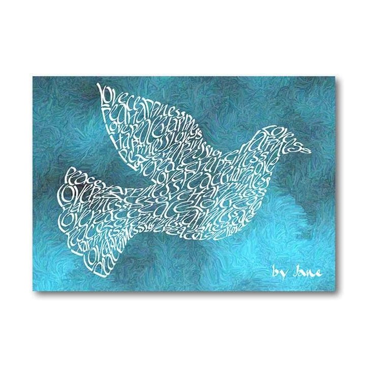Colombe de la carte de paix par Calligraphy Arts