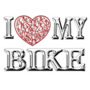 Ich liebe (Herz) mein Motorrad