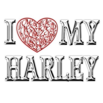 Ik hou van mijn Harley Motorcycle wenskaart door Calligraphy Arts