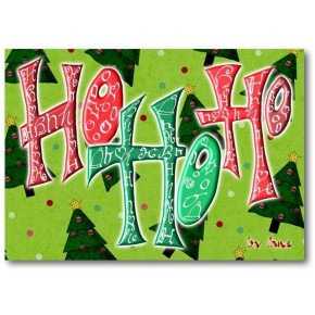 Ho Ho Ho - Tarjeta de Navidad