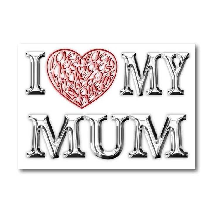 Rakastan äitini tervehdyskorttia Calligraphy Arts