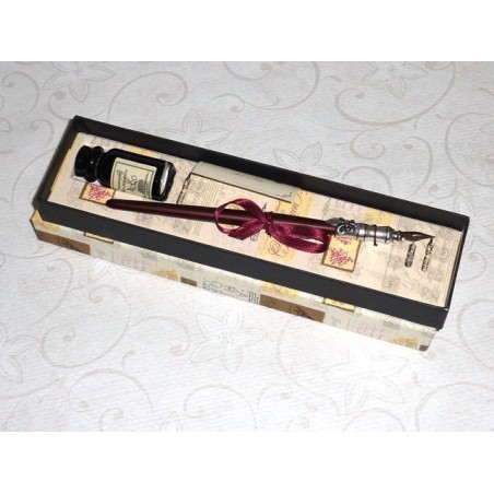 Kalligrafiepen van hout en tin