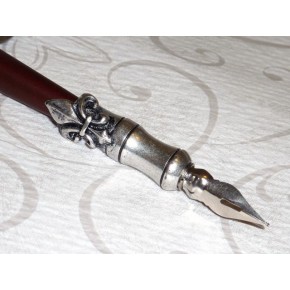 Wood and Pewter Calligraphy Pen