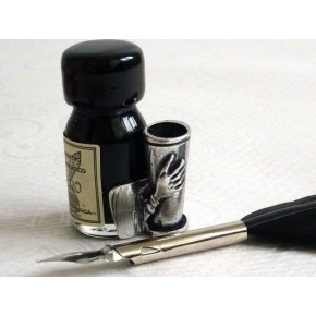 Bolígrafo de caligrafía de pluma negra - pequeño
