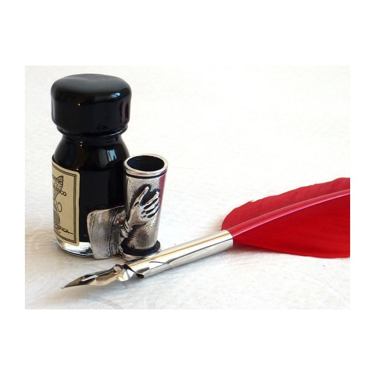 Penna calligrafica piuma rossa - piccola Penna calligrafica piuma rossa - piccola