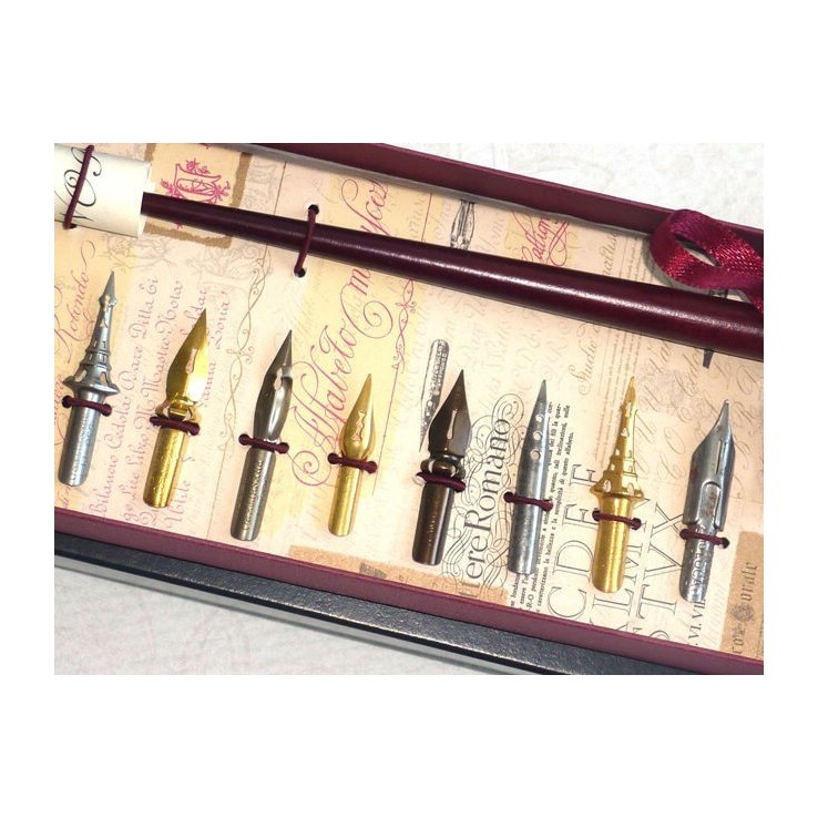 Set di penne per calligrafia in legno