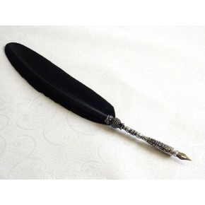 Black Feather Pen - Owl Design