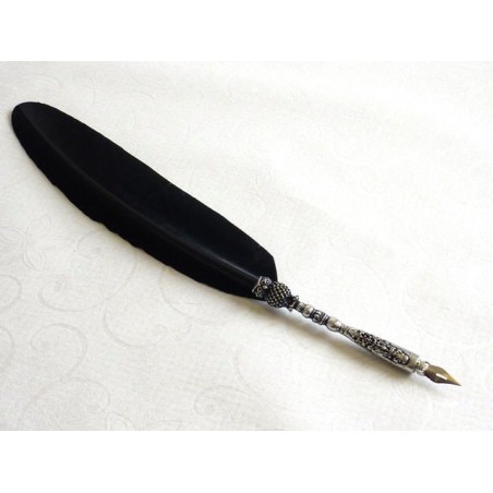 Black Feather Pen - Owl Design