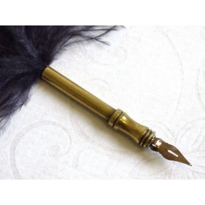 Ostrich Feather Pen - Black