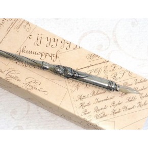 Bolígrafo de caligrafía de peltre - Floral