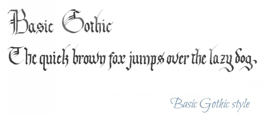 Basic Gothic Calligraphy