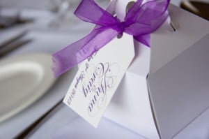 Jane's calligraphy at wedding venues